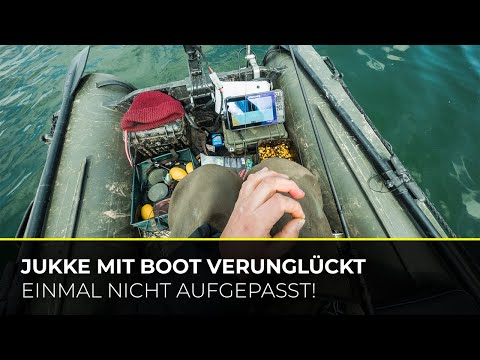 Bootsunfall am Baggersee – Jukke passt nicht auf und 💥 BOOM 💥 Fischsuche mit Echolot & Bootsunglück