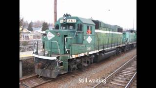 preview picture of video 'New York Atlantic picks up a Boxcar in Port Jefferson, NY uses wye track Feb. 04, 2006 Slideshow'