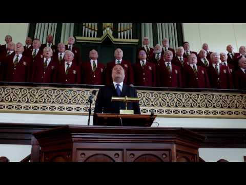 Dunvant Male Choir sing Calon Lan with Bryn Terfel at Mynyddbach chapel