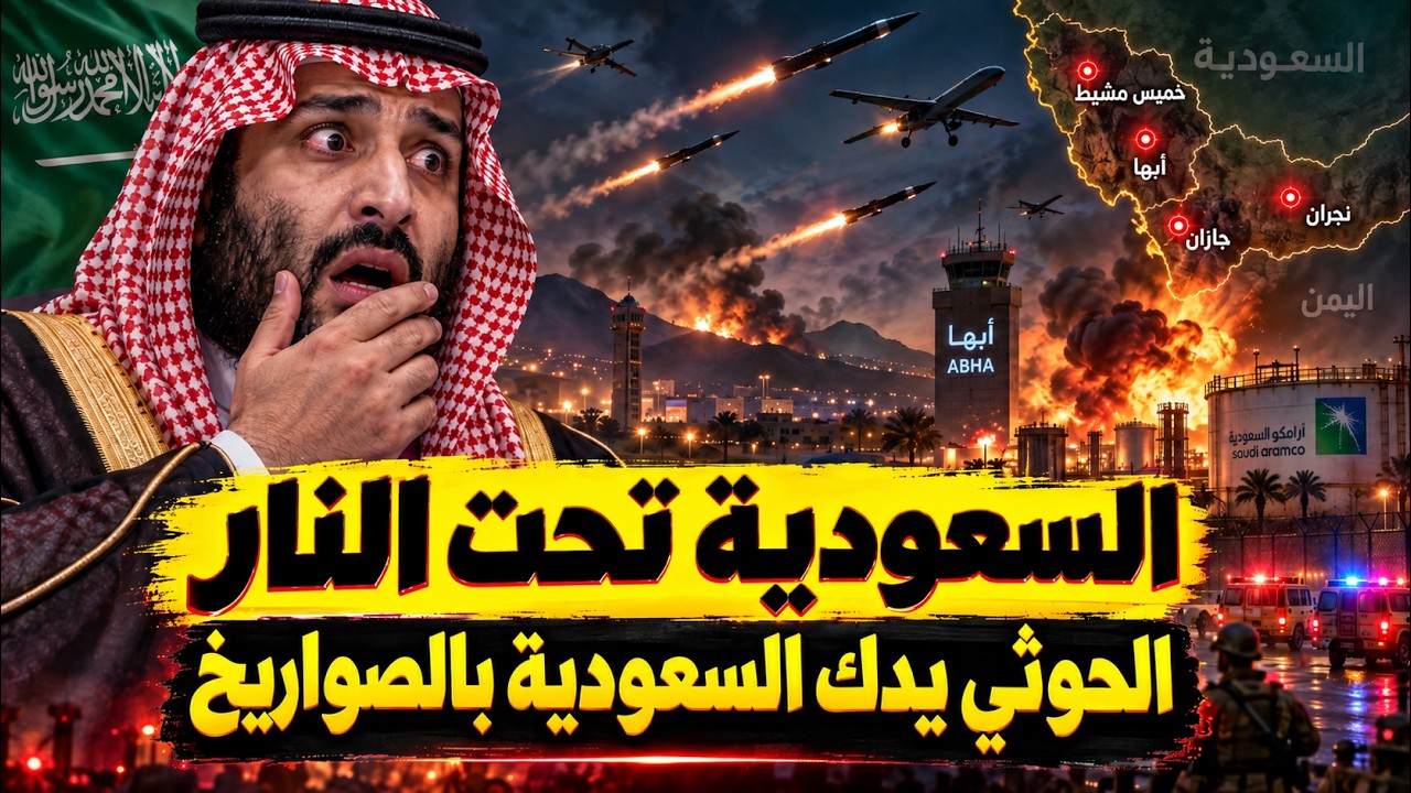 ماذا يحدث في السعودية | اكبر قصف بصواريخ الحوثيين فى تاريخ المملكة .. أبها وجا?