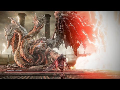 Elden Ring Dragonlord Placidusax Boss Fight 4K (Hidden Boss)