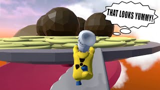 MASTER CHEF AND ANGRY DAD COOKING GIANT SPAGHETTI MEATBALLS in HUMAN FALL FLAT