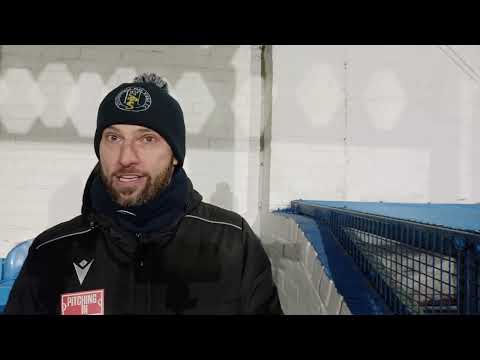 Ian Richards talks after 3-2 win over Pontefract Collieries