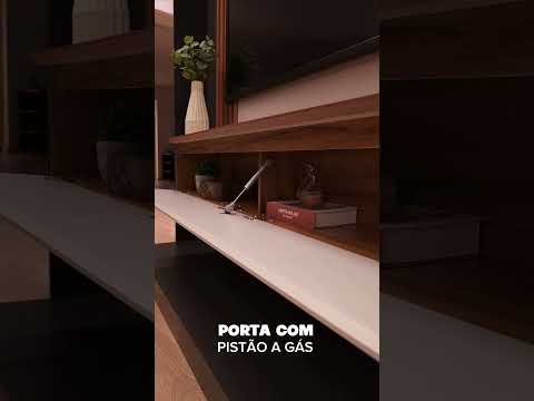Video thumbnail of Painel Ripado para TV até 65 Polegadas 1 Porta NT 1365 Notável Móveis