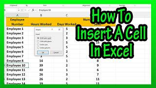 How To (Quickly) Insert A Blank Cell Or Cells Into A Worksheet In Excel Explained