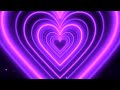 Love S Luminosity Purple Heart Background Romantic Radiant Pink Heart Tunnel Background Motion