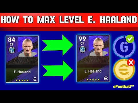 E. Haaland Epic Card Max Level Training In eFootball 2024 | How to Max level E. Haaland in pes 2024