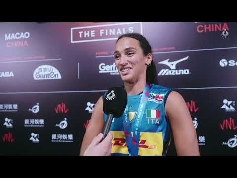 VNL Finals Femminili 2026: la gioia di Denise Meli al termine di Italia-Cina