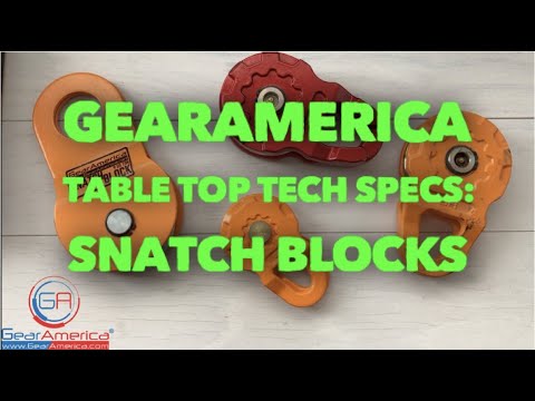 GearAmerica Table Top Tech Specs:  Snatch Blocks! 4 different Recovery Winch Pulleys
