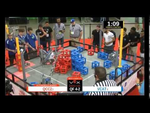 2015 VEXU World Championship QF 4-2, QCC 2 vs VCAT (The Wallbot match)
