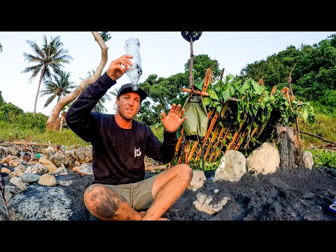 SOLO SURVIVAL (NO FOOD, NO WATER, NO SHELTER) with only a knife on an island