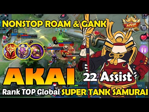 Akai Nonstop Roaming Best Build 2021 - Top 1 Global Akai - Mobile Legends