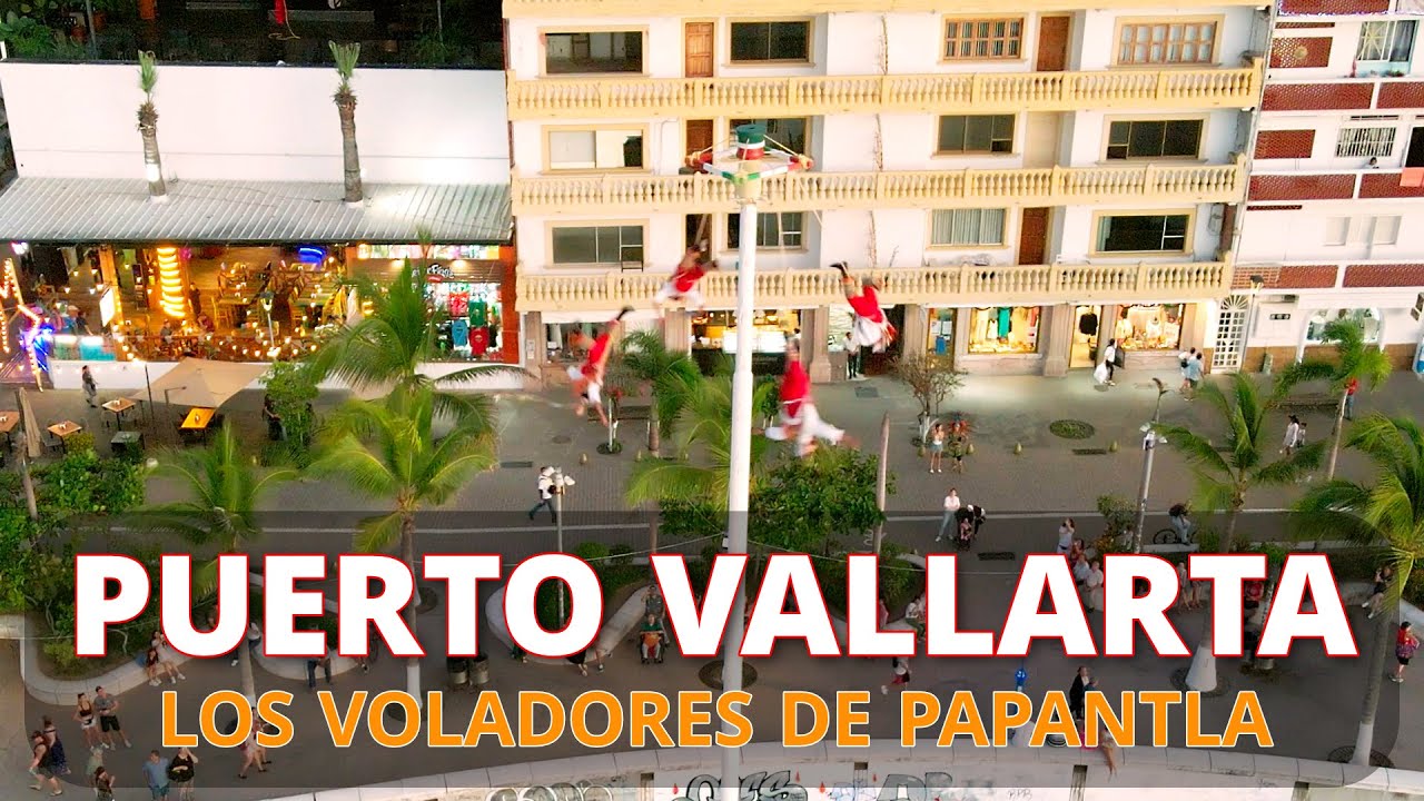 The Papantla Pole Flyers Ancient Ritual on the Puerto Vallarta Malecon