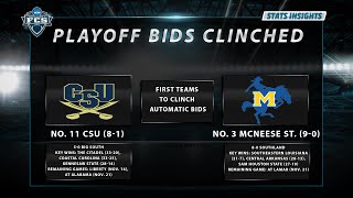 FCS STATS: PLAYOFF BIDS CLINCHED