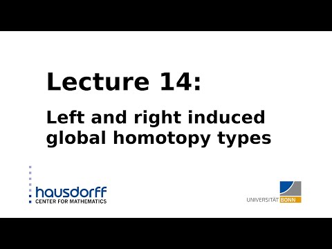 Global homotopy theory / Lecture 14: Left and right induced global homotopy types