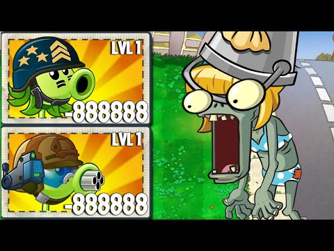 PvZ 2 All Plants Level 1 Power Up Vs 40 Bikini Conehead Zombie - Who is best plant?