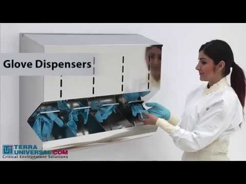 Cleanroom glove dispensers
