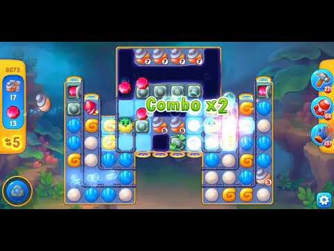 Fishdom. 8673 level no boosters and diamonds. 10 moves