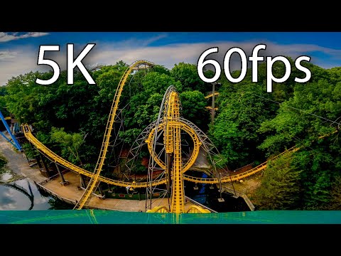 Loch Ness Monster front seat on-ride 5K POV @60fps Busch Gardens Williamsburg