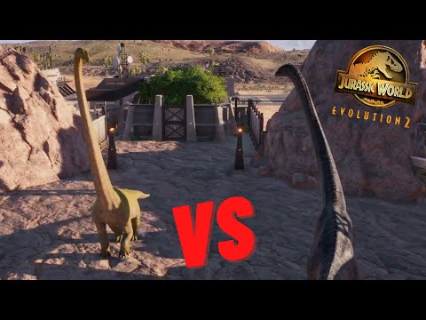 Figth N°5 : Mamenchisaurus VS Dreadnougthus | Jurassic Battel | #jurassicworldevolution2