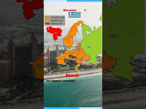 How big is Venezuela compared to Europe?