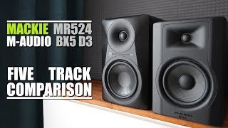 Video thumbnail for Mackie MR524 vs M-Audio BX5 D3  ||  5 Track Comparison by DSAUDIO.review