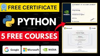 5 FREE Python Courses with Certificates | Learn Python for FREE in 2025 🔥