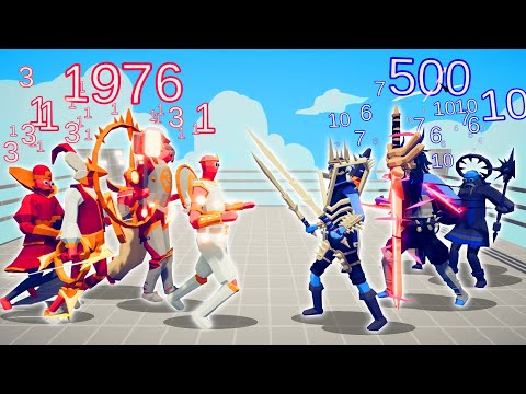 GOOD TEAM vs EVIL TEAM With Damage Indicator | TABS - Totally Accurate Battle Simulator