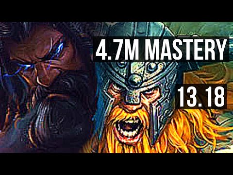 UDYR vs OLAF (TOP) | 4.7M mastery, 12 solo kills, 1500+ games, 12/2/1 | EUW Master | 13.18