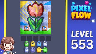 Pixel Flow Level 553 Solution Walkthrough