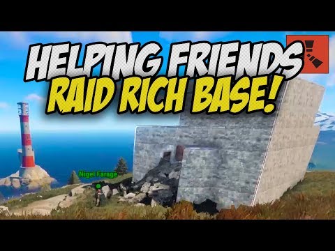 Raiding a Team of Rich Players with my Friends! - Rust Co-op Survival Gameplay