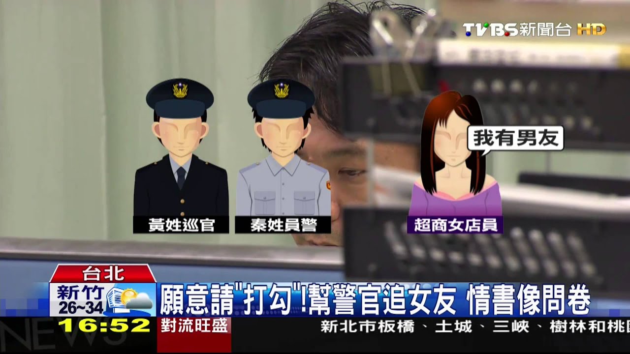願意請「打勾」!幫警官追女友 情書像問卷