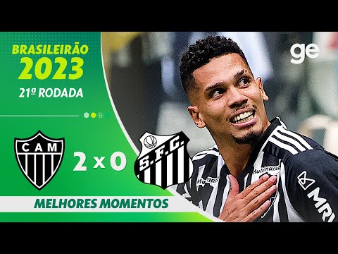 Gols e lances de Atlético Mineiro x Santos
