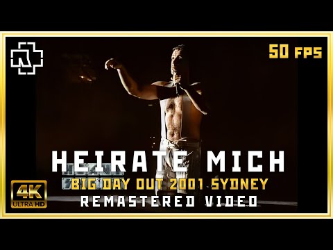 Rammstein - Heirate Mich 4K English subtitles Big Day Out Festival Sydney 2001 50fps remastered
