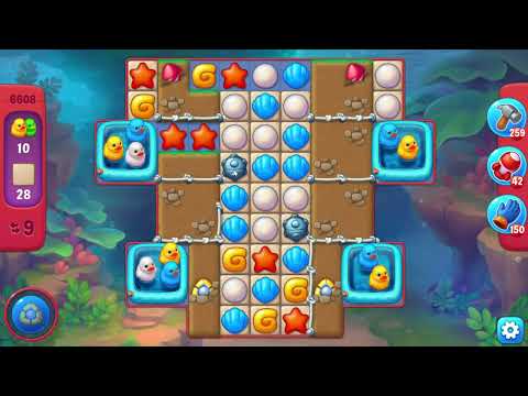 Fishdom 6608 Hard Level - 11 moves - NO BooSTERS