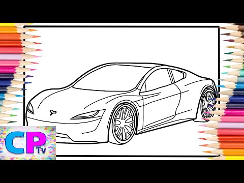 Tesla Car IPad Pro Coloring Pages/Tesla Roadster 2/Marin Hoxha & Caravn - Eternal [NCS Release]