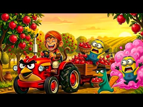 WOW! A Traditional Harvest Day by the Ganges in This Monkey Cartoon Farm | MONKEY D FARM