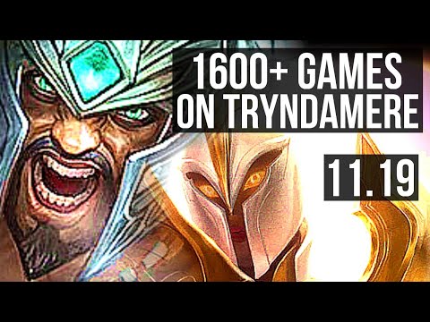 TRYNDAMERE vs KAYLE (TOP) | 3.4M mastery, 1600+ games, 7/1/1, Godlike | NA Diamond | v11.19