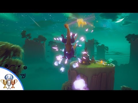 Spyro the Dragon- How to Reach Tree Tops Secret Areas w/ Supercharge Ramp Jumps (Launch Date Trophy)
