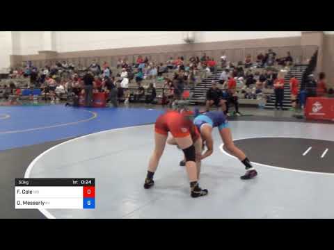 50 Kg Rr Rnd 1 Faith Cole Team Missouri Vs Olivia Messerly Team Kentucky