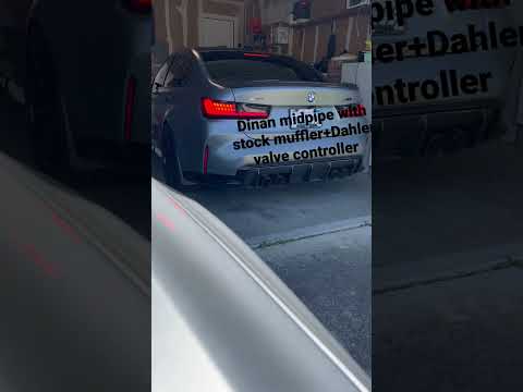 Bmw g80/g82 Dinan midpipe on stock muffler and Dahler valve controller