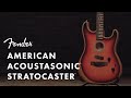 миниатюра 0 Видео о товаре FENDER AMERICAN ACOUSTASONIC STRATOCASTER SUNBURST Электрогитара