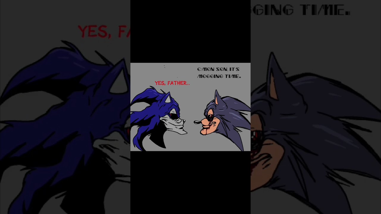 Lord X & EXE moggin time. Drawing made by: @vengefulc.c2236  #sonicexe #exe #lordx