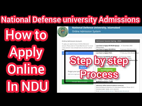 How To Apply for National Defence University Admission 2025-26: NDU University admission