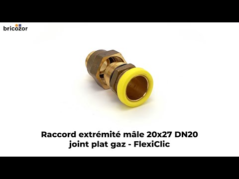 Raccord extrémité mâle - joint plat gaz - FlexiClic CLESSE