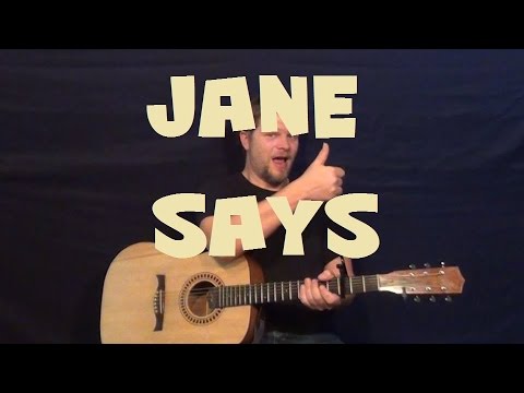 Jane Says (Jane's Addiction) Easy Strum Guitar Lesson How to Play Tutorial
