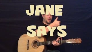 Jane Says (Jane's Addiction) Easy Strum Guitar Lesson How to Play Tutorial