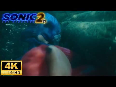 Sonic the Hedgehog 2 (2022) - Knuckles and Sonic save each other (4k).