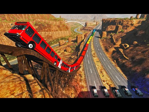 Articulated Rainbow Bus Fails | BeamNG Drive