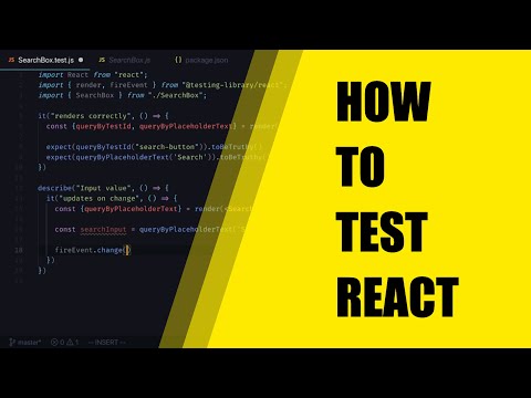 How To Test React Components - Learn To Use React Testing Library